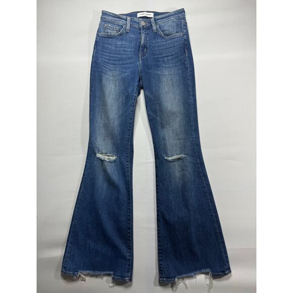 Flying Monkey Platinum Women's Distressed Flare Denim Jeans - Size 25 (26x29) - Picture 1 of 4